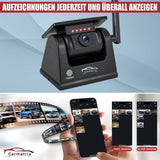 CARMATRIX Funk WLAN Solar Rückfahrkamera mit Magnet KI Personenerkennung mit APP