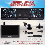 CARMATRIX Solar Funk Rückfahrkamera im Kennzeichen mit Monitor Rückfahrsystem Auto