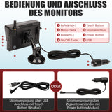 CARMATRIX HD Funk Rückfahrsystem mit 5" Monitor Nummernschild für EU & Österreich