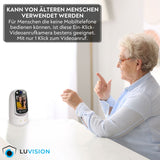 LUVISION 2er Set PTZ Gegensprechkamera Video Anruf Kamera Telefonkamera WLAN Überwachungskamera Senioren Baby Autotracking