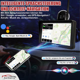CARMATRIX Solar Rückfahrsystem mit Android Auto und Apple CarPlay, GoogleMaps, YouTube