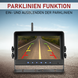 CARMATRIX HD Funk Rückfahrsystem Digital für LKW Wohnmobil Auto Transporter 7" Monitor mit Aufnahmefunktion, Mikrofon