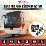 CARMATRIX HD Funk Rückfahrsystem Digital für LKW Wohnmobil Auto Transporter 7" Monitor mit Aufnahmefunktion, Mikrofon