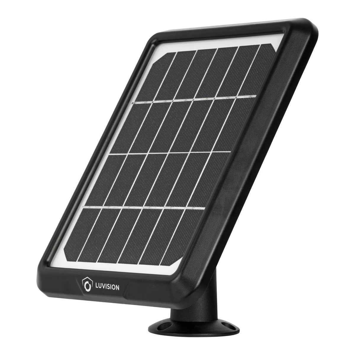 LUVISION Solarpanel Solarkollektor für Akku Überwachungskamera schwarz