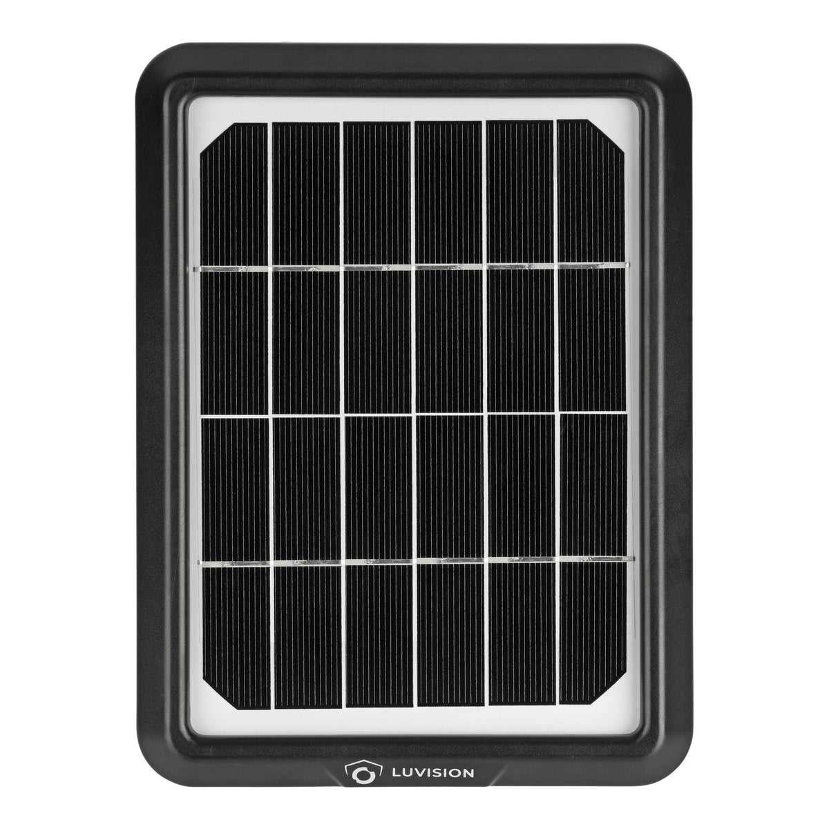 LUVISION Solarpanel Solarkollektor für Akku Überwachungskamera schwarz