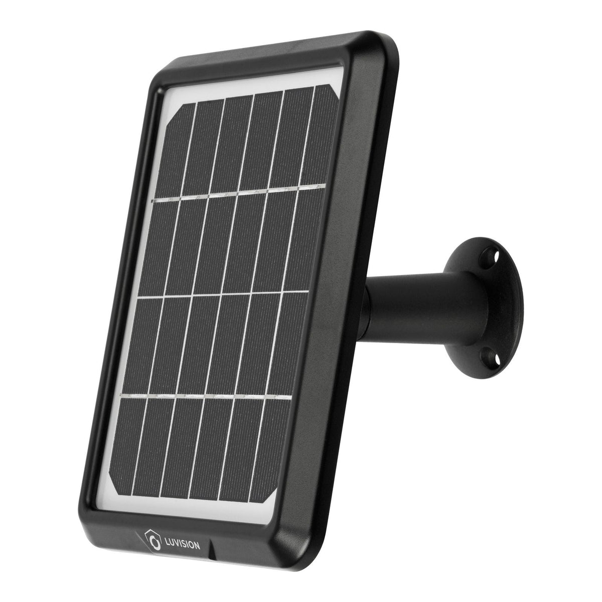 LUVISION Solarpanel Solarkollektor für Akku Überwachungskamera schwarz