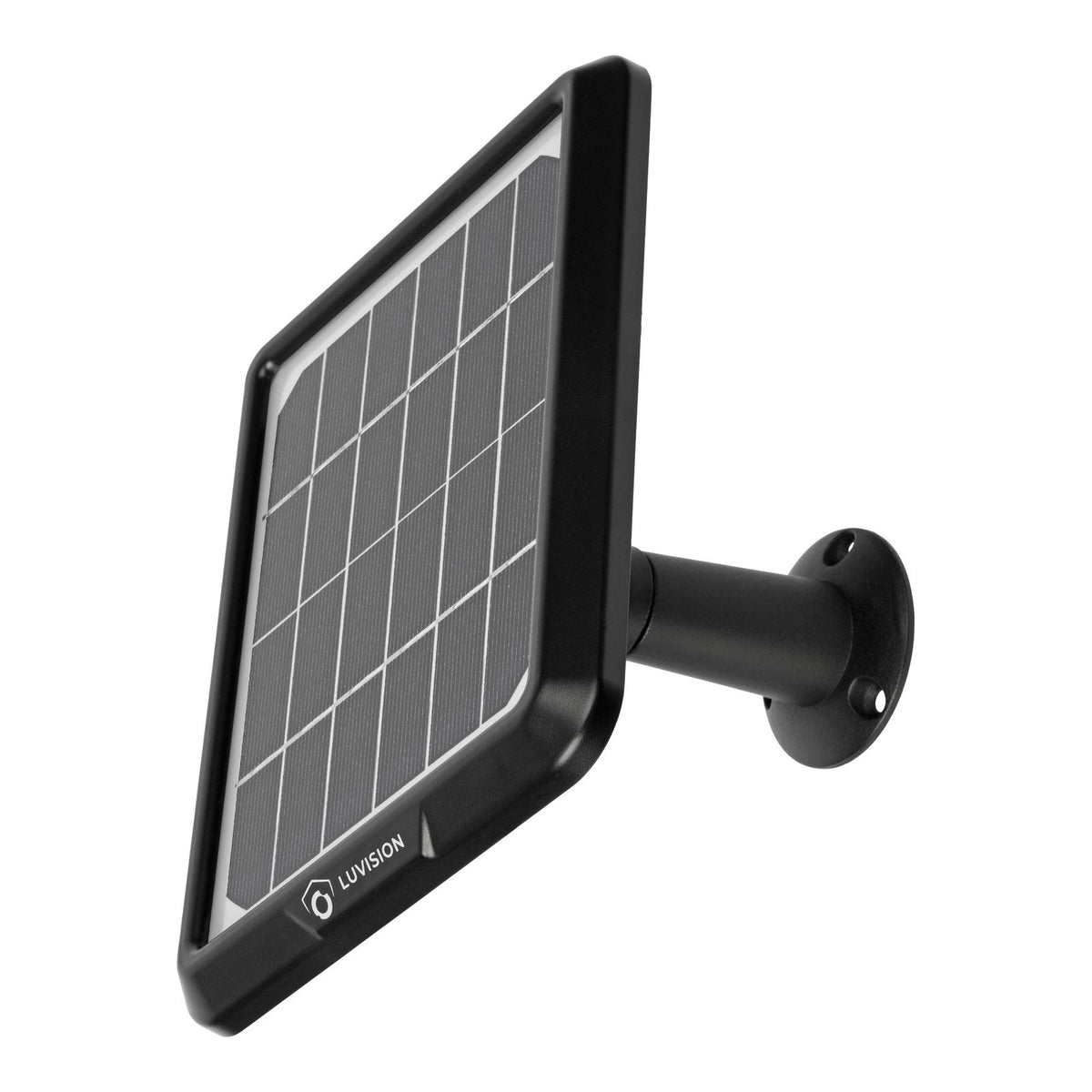 LUVISION Solarpanel Solarkollektor für Akku Überwachungskamera schwarz