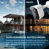 LUVISION Surveillance Camera with Microphone Speaker 1080p with Power Supply 24/7 Recording (for expansion)