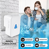 LUVISION WLAN Wireless Video Doorbell with Camera Tuya App Compatible Alexa Show Door Chime Black