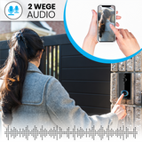 LUVISION WLAN Wireless Video Doorbell with Camera Tuya App Compatible Alexa Show Door Chime Black