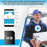 LUVISION WLAN Wireless Video Doorbell with Camera Tuya App Compatible Alexa Show Door Chime Black