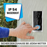 LUVISION WLAN Funk Video Türklingel mit Kamera Tuya App kompatibel Alexa Show Türglocke silber