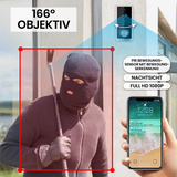 LUVISION WLAN Funk Video Türklingel mit Kamera Tuya App kompatibel Alexa Show Türglocke silber
