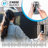 LUVISION WLAN Funk Video Türklingel mit Kamera Tuya App kompatibel Alexa Show Türglocke silber