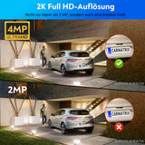 LUVISION Dual WLAN Solar Akku Überwachungssystem 10 Kanal NVR 4MP Überwachungskamera Set Mikrofon