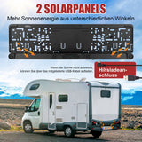 CARMATRIX Solar Rückfahrsystem 7" IPS-HD Monitor Rückfahrkamera für Wohnmobil, Wohnwagen, Transporter