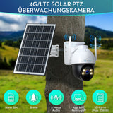 LUVISION 4G / LTE PTZ Solar Überwachungskamera 4MP mit SIM Karte KI Bewegungsverfolgung