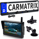 CARMATRIX HD Funk Rückfahrsystem mit 5" Monitor Nummernschild für EU & Österreich