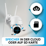 LUVISION WLAN Auto Tracking PTZ Rotatable Security Camera Zoom with Automatic Motion Tracking Tuya App Hidden Night Vision