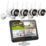LUVISION Dual WLAN PTZ Surveillance System with Monitor 5MP, Microphone, Siren, Night Vision, AI Motion Tracking