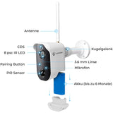 LUVISION Wireless Camera 1080p with Rechargeable Battery, PIR, Microphone, Speaker, Sun Protection, Solar Compatible (for Expansion)